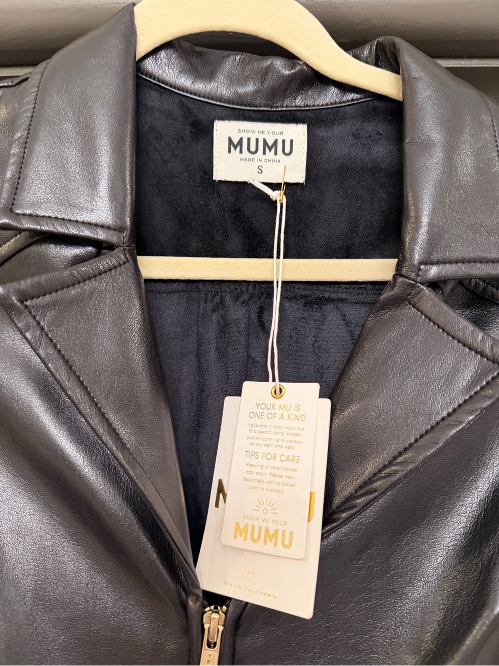 Show Me Your MuMu Black Faux Leather Belted Mini Dress - Picture 8 of 8